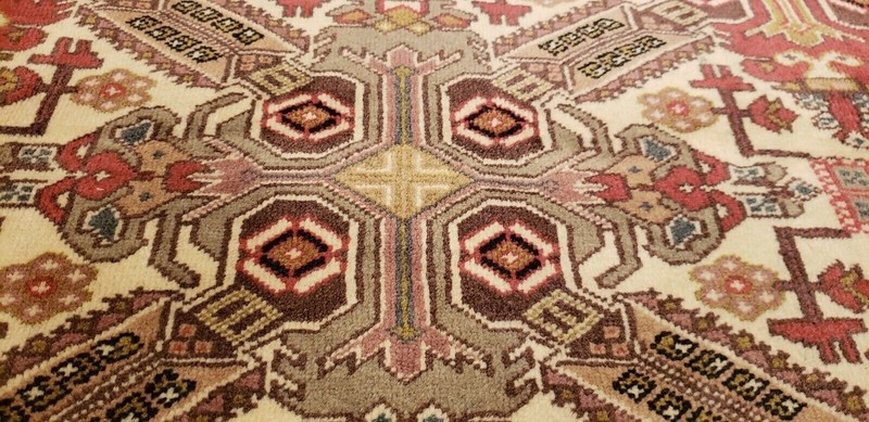 Turkish Area Rug Unique Vintage 1980-1990's Turkish Tribal Bunyan Rug 6x9ft gallery