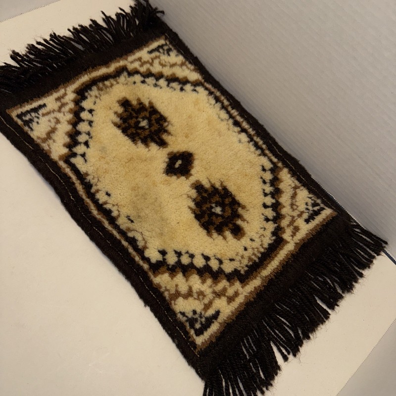 Vintage Handmade Aztec Miniature Wool Rug Brown And Tan Dollhouse Furniture gallery