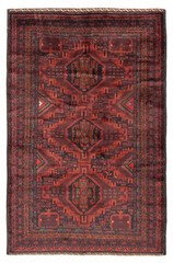 Vintage Hand-Knotted Area Rug 3’11” x 6’3″ Traditional Wool Carpet