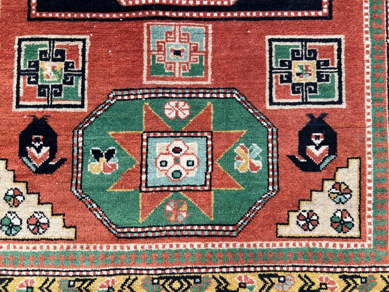 COLLECTORS' ITEM Stunning Natural Vegetable Dye Super Fine Quality Kazak Carpet gallery