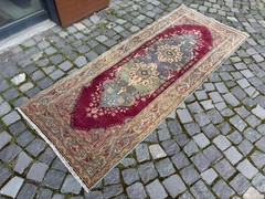 Bohemian rugs, Runner rug, Handmade, Turkish rug, Vintage, Wool | 2,7 x 6,8 ft