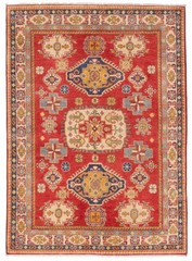 Vintage Hand-Knotted Area Rug 5’0″ x 6’9″ Traditional Oriental Wool Carpet