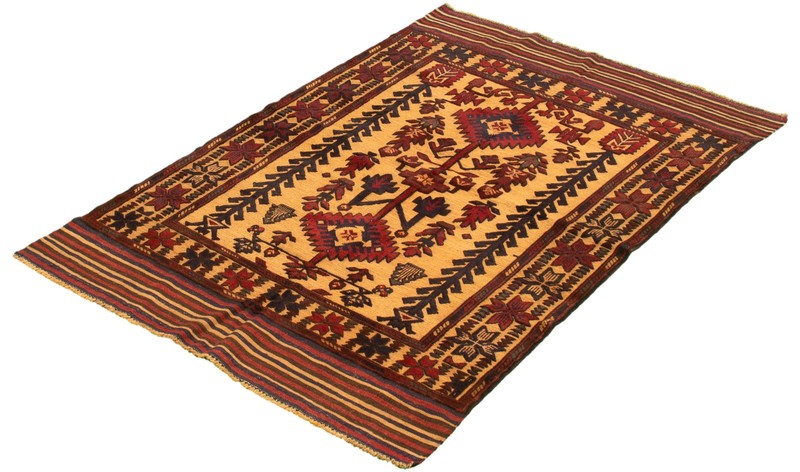 Vintage Traditional Hand-Knotted Area Rug 4'2" x 6'3" Oriental Wool Carpet gallery
