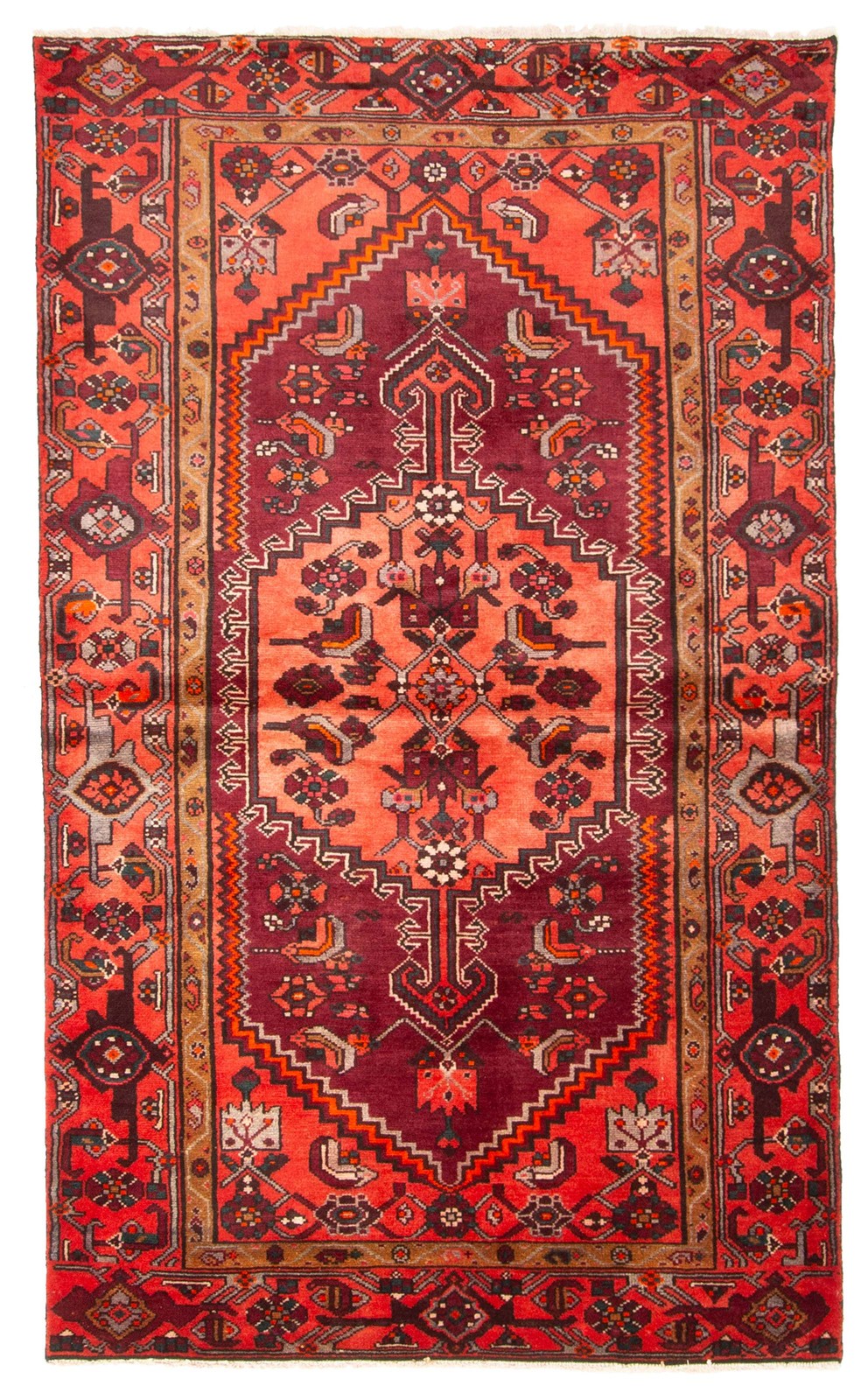 Vintage 3'10" x 6'5" Traditional Hand Knotted Vegetable Dye Wool Area Rug gallery