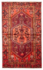 Vintage 3’10” x 6’5″ Traditional Hand Knotted Vegetable Dye Wool Area Rug