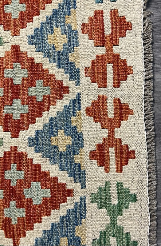 Vintage Kilim Traditional Hand Made Oriental Wool Kilim 4ft11inx3ft 152cmx101cm gallery