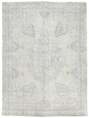 Distressed Floral Rug Antique Farmhouse Decor Oriental Carpet 8’9X11’4 ft