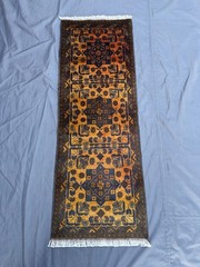 2×5 Vintage Turkmen Bukhara Soft Tribal Rug Handmade Wool Nomadic Laundry Rug