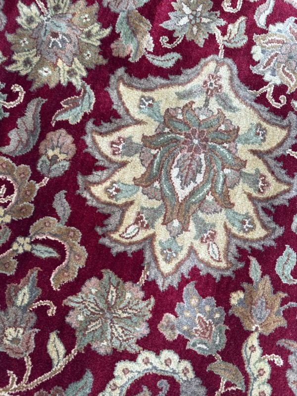 Contemporary Top Quality Floral Area Rug Handmade in India, Plush Pile, 10x14 gallery