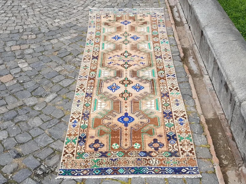 10X3 ft Handknotted Wool Persian Runner Rug , Hallway , Stair Rug (9.6 x 2.9 ft) gallery