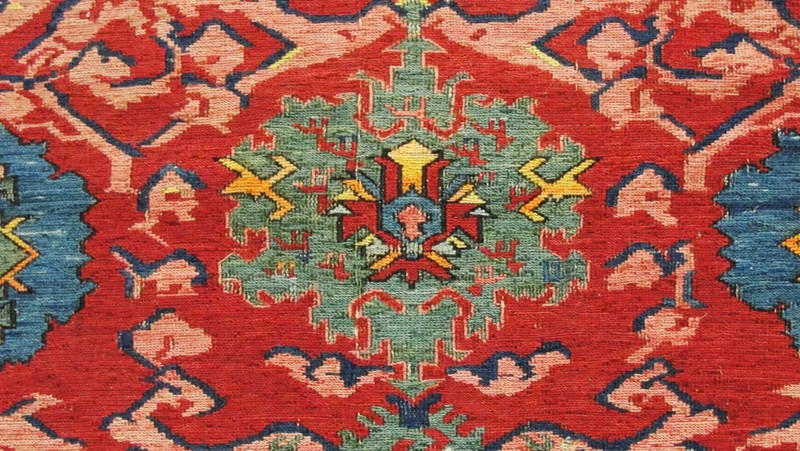 Antique Karabagh/Caucasian Soumak/kilim Rug, 5'1" x 6'4" C-1880 #16562 gallery