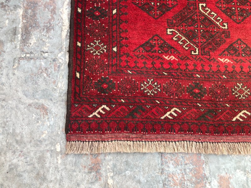 Vintage Turkmen Rug 2'6x3'7 ft Afghan Hand Knotted Wool Tribal Small Accent Rug gallery