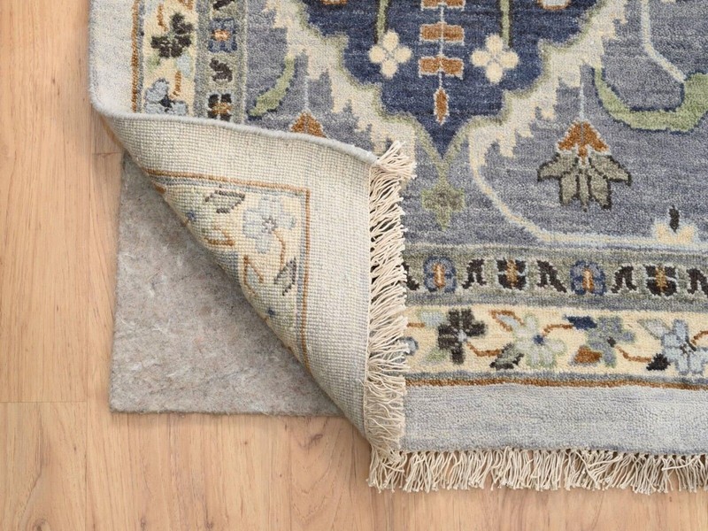 Light Gray, Denser Weave, Soft Wool,Floral Motifs Oushak Rug 14x18 ft gallery