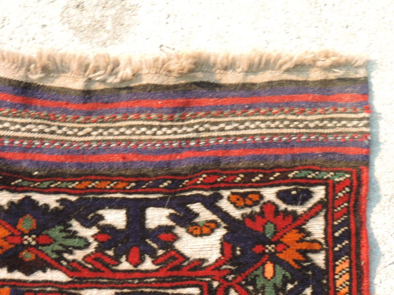 3x12ft. Gul E Burgista Pile and Flatweave Wool Runner gallery