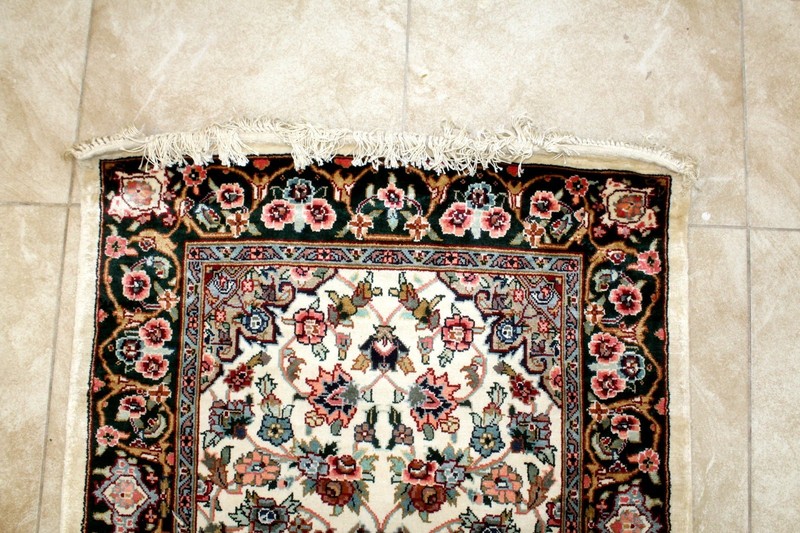 12X3 MASTERPIECE MINT 400KPSI HAND KNOTTED VEGETABLE DYE SILK TABRIZZ RUG RUNNER gallery