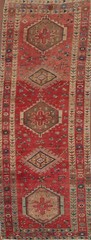 Tribal Geometric Ardebil Vintage Hand-knotted Traditional Runner Rug 3×10 Carpet