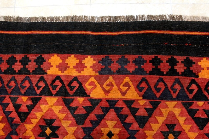 8X13 MAGNIFICENT MINT HAND KNOTTED VEGETABLE DYE DOUBLE SIDED SHIRAZI KILIM RUG gallery