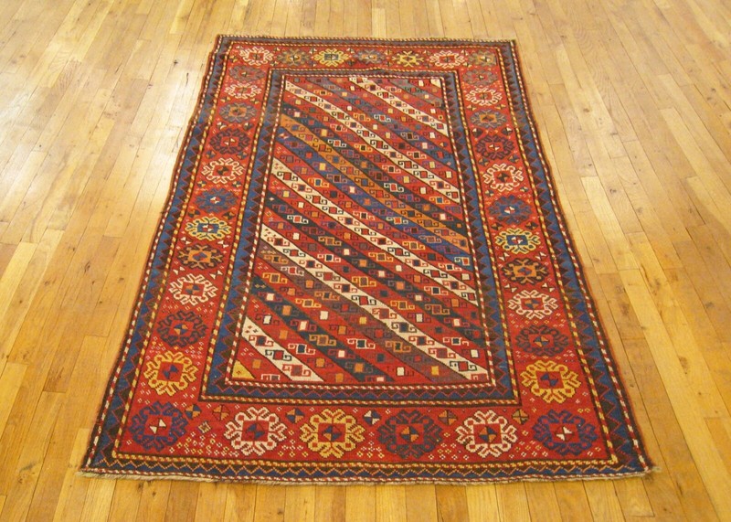 Antique Hand-Knotted Caucasian Gendje Oriental Rug gallery