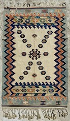 Vintage Handmade Wool Konya Kilim Rug with Natural Dyes – 167 cm x 114 cm