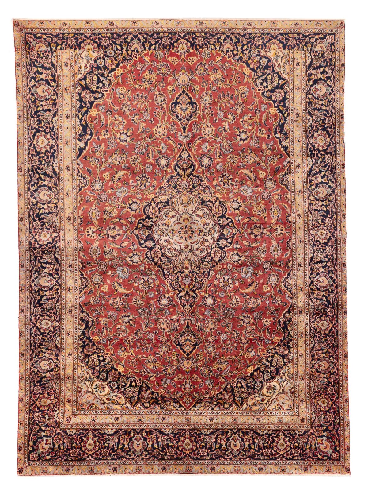 Vintage 6'10" x 9'7" Traditional Hand Knotted Vegetable Dye Wool Area Rug gallery