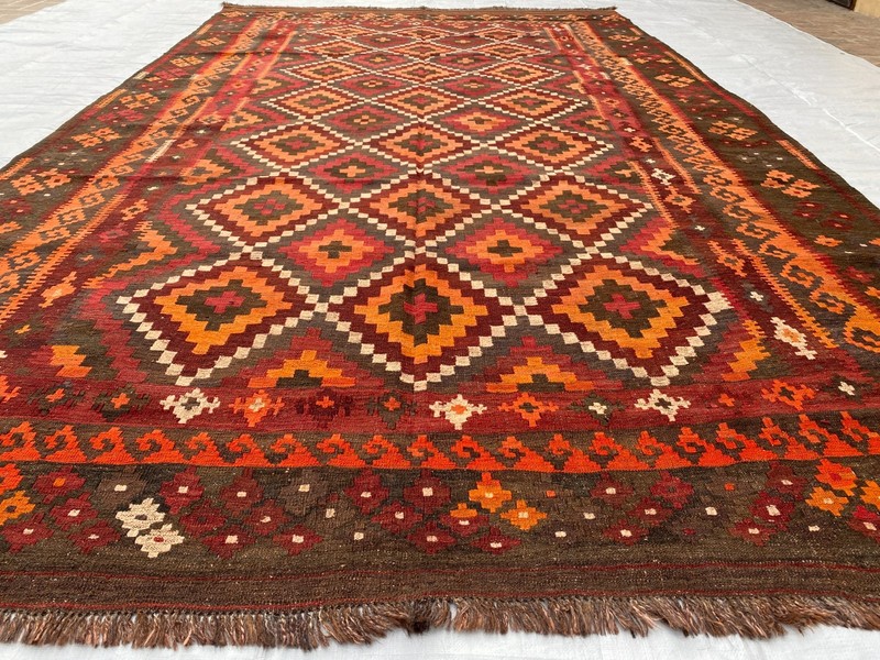 8x14 ft Traditional Afghan Large Geonetric Faded Ghalmori Turkmen Tribal Carpet gallery