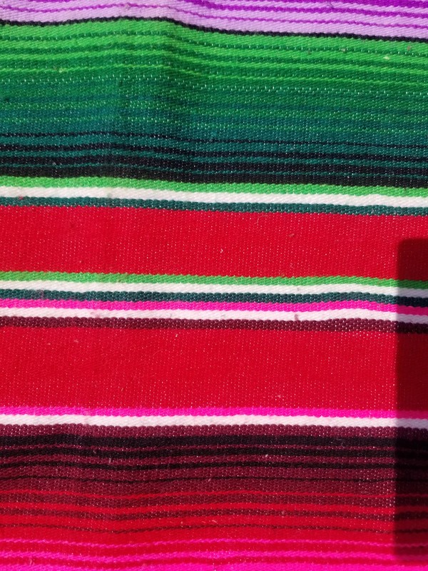 Vintage Traditional Handmade Mexican Saltillo Serape Wool Multi Kilim 6.4x3.9ft gallery