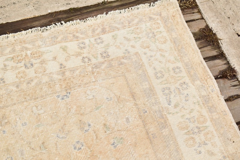 Turkish Rug 5x10 Handwoven Oushak Rug 175x310cm Natural Wool Carpet Pink Rug gallery