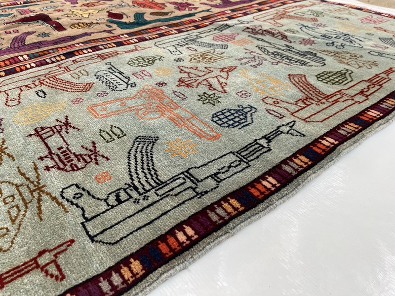 #617 Afghan War Rug Large Rug Beautifully Made Wool Rug Handicrafts 300x210 Cm gallery