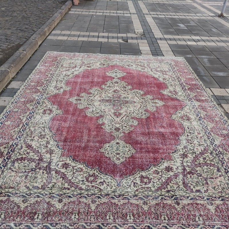 9x11 Turkish Oversized Vintage Area Rug, 8.66 x 11.12 ft Rug 264 x 339 cm gallery