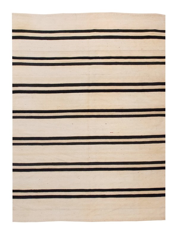 Vintage Minimal Kilim Rug,Striped Kilim Rug,Turkish Kilim Rug, 4'8 x 6'11 ft gallery