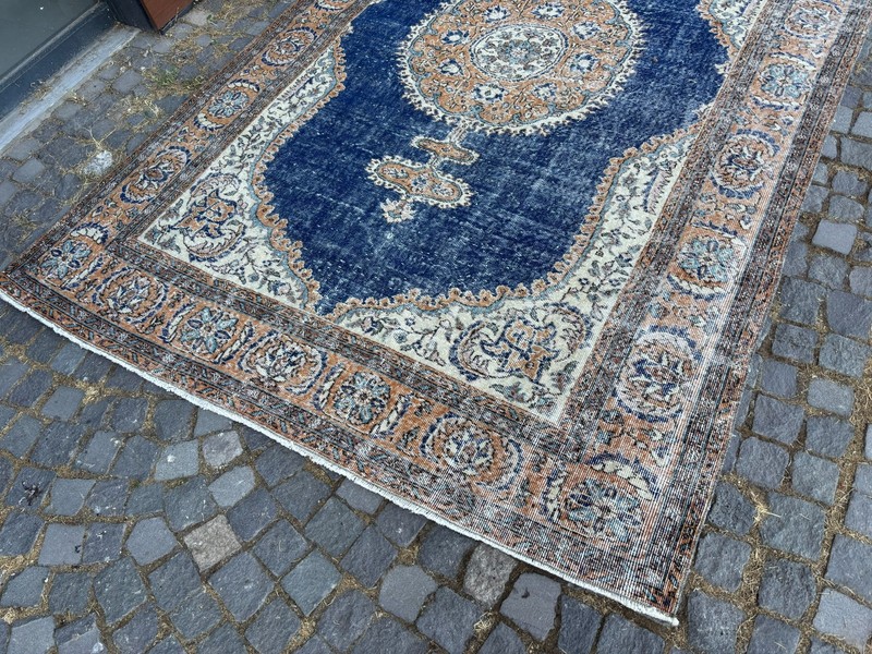 VINTAGE LARGE RUG, HANDMADE WOOL RUG, BOHEMIAN RUG, CARPET | 6,8 x 10,2 ft gallery