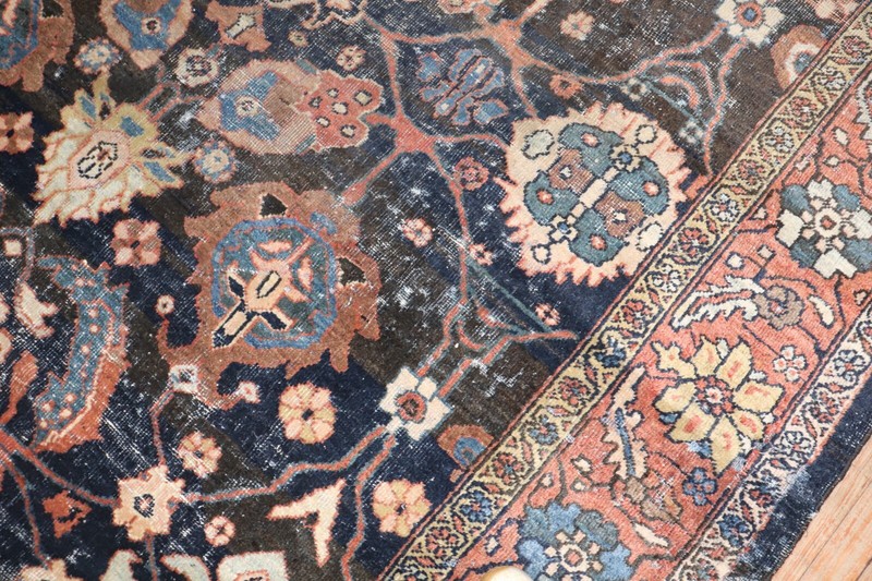 Antique Distressed Mahal Sultanabad Rug 7'3''x10' gallery