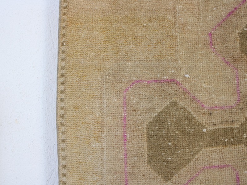 Extra Long Vintage Runner Rug - Beige Brown Distressed Wool Hallway Rug 3x12 ft gallery