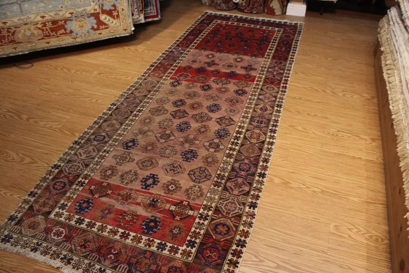 Antique Baktyari 4x11 ft. AUTHENTIC hall runner ORIENTAL RUG Hamadan circa 1950 gallery