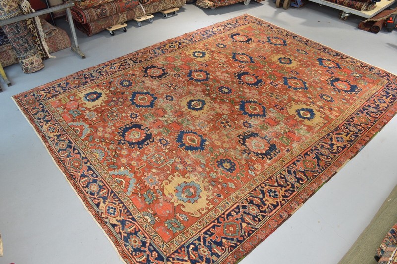 ANTIQUE SERAPI HERIZ REGION ALL OVER RUG CIRCA 1880-1890 PERIOD gallery