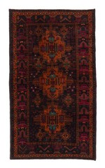 Vintage 3’6″ x 6’2″ Traditional Hand Knotted Vegetable Dye Wool Area Rug