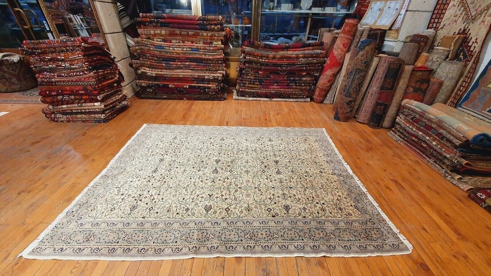 Stunning Vintage Cr1950-1960's Wool Pile Bunyan Kayseri Area Rug 4'7"×6'5"