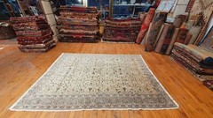 Stunning Vintage Cr1950-1960’s Wool Pile Bunyan Kayseri Area Rug 4’7″×6’5″