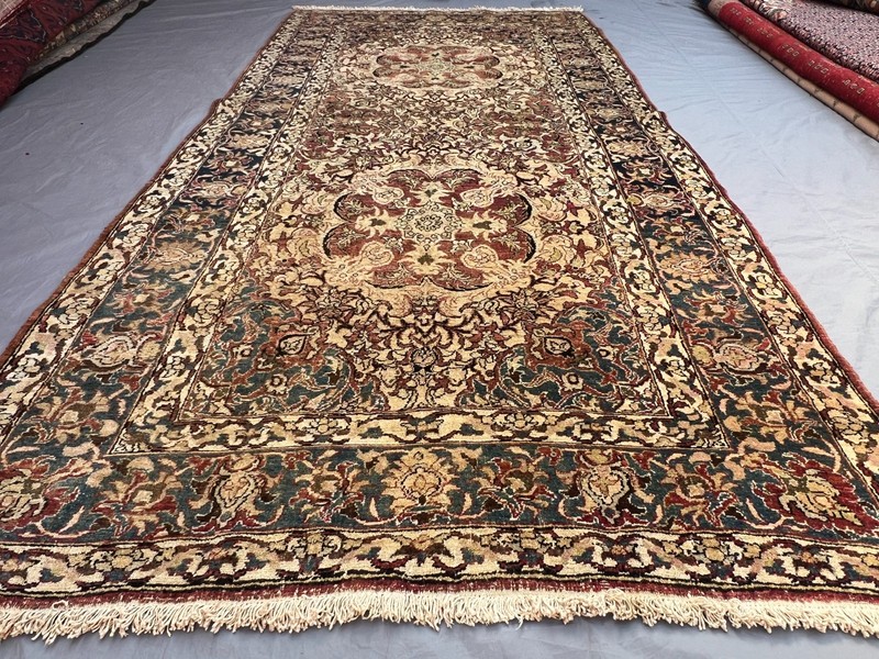 5'2x10 Ft Vintage Caucasian Handwoven Wool Runner - Floral Medallion Design gallery