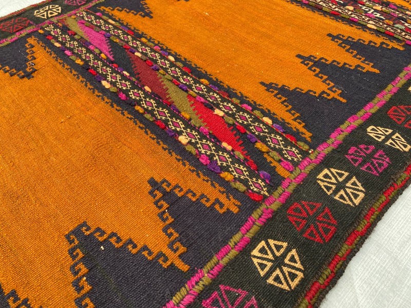 2x6 ft Turkmen Handwoven Afghan Runner Hallway Antique Tribal Traditional Kilim gallery