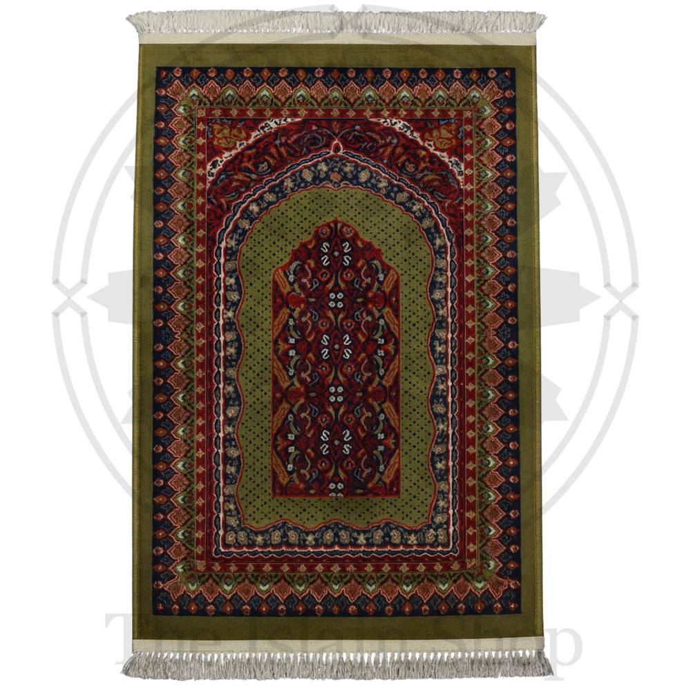 Al-Qadīm Vintage Persian Hand-Knotted Prayer Mat – Ruby Heritage Edition