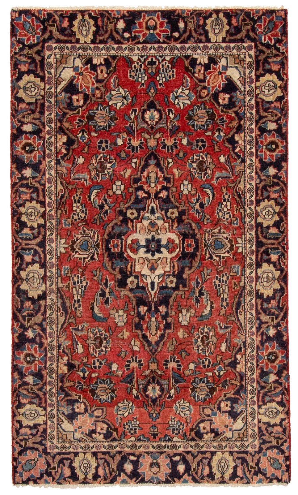 Vintage 3'10" x 6'7" Traditional Hand Knotted Vegetable Dye Wool Area Rug gallery