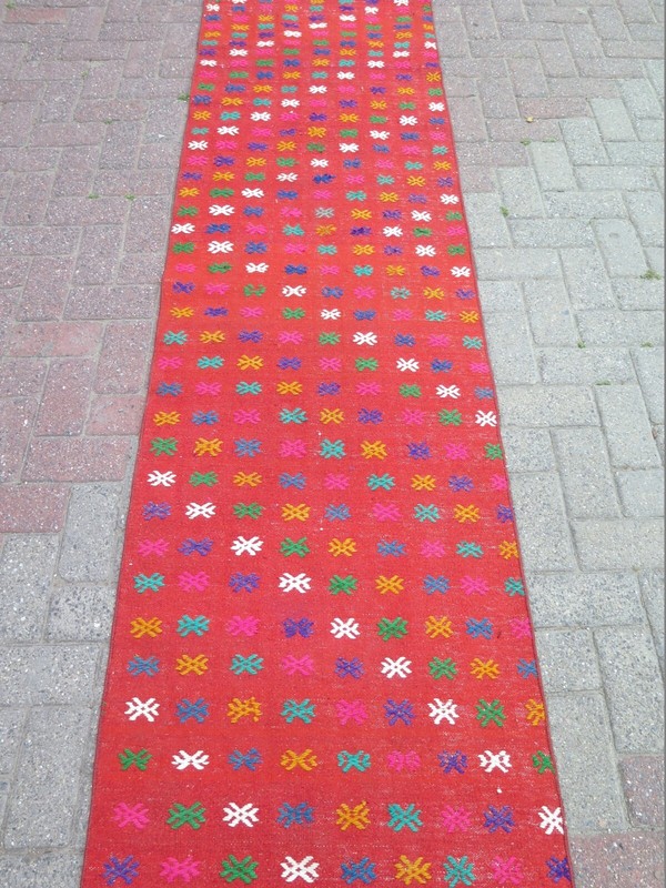 Turkish Runner Rug, Hallway Rug, Corridor Rugs, Home Decor, Stairs Rug 28"x105" gallery