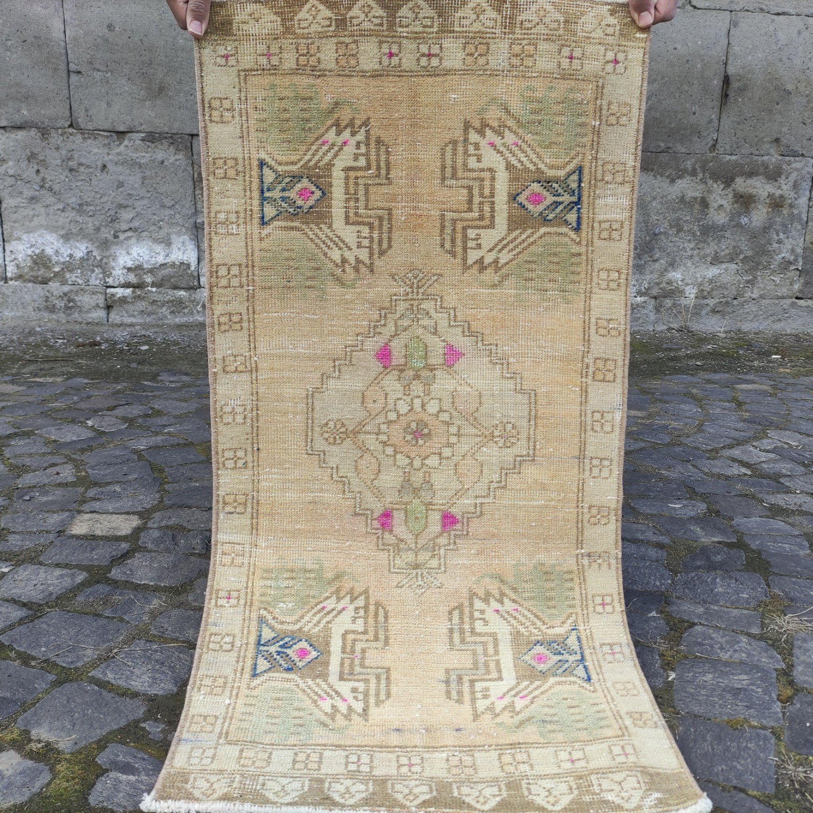 2x3 Turkish Vintage Small Rug 52 x 103 cm Bath Mat 1.71 x 3.38 ft gallery