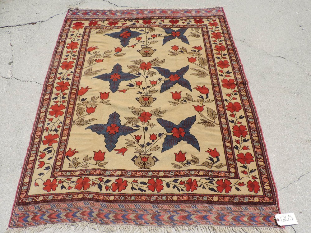 5x6ft. Russian Tajik Tribal Wool Rug