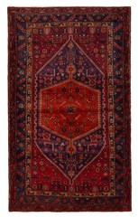 Vintage Hand-Knotted Area Rug 4’11” x 8’2″ Traditional Oriental Wool Carpet