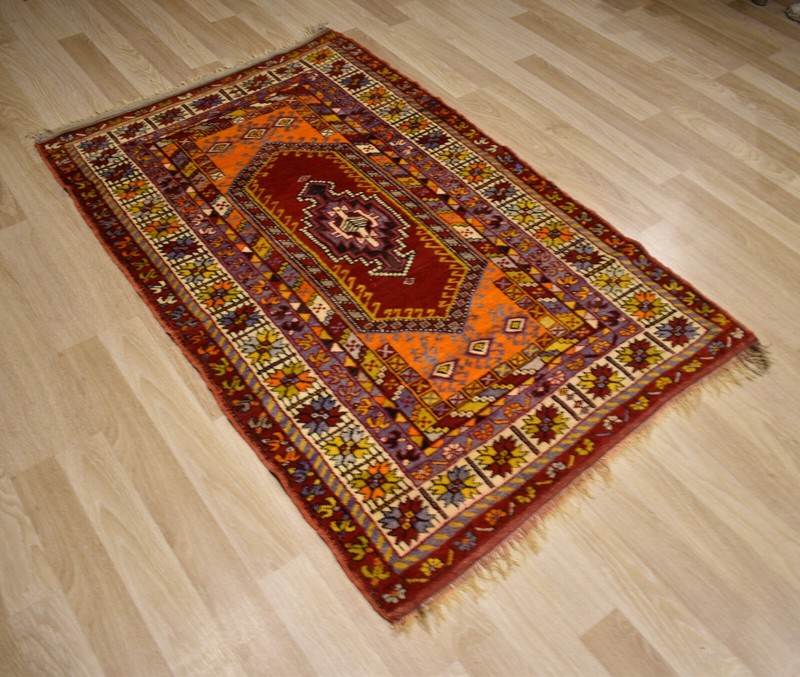 CLEARANCE 1930s Exceptional Masterpiece Genuine Mudjur Anatolian HandmadeRug 4x6 gallery