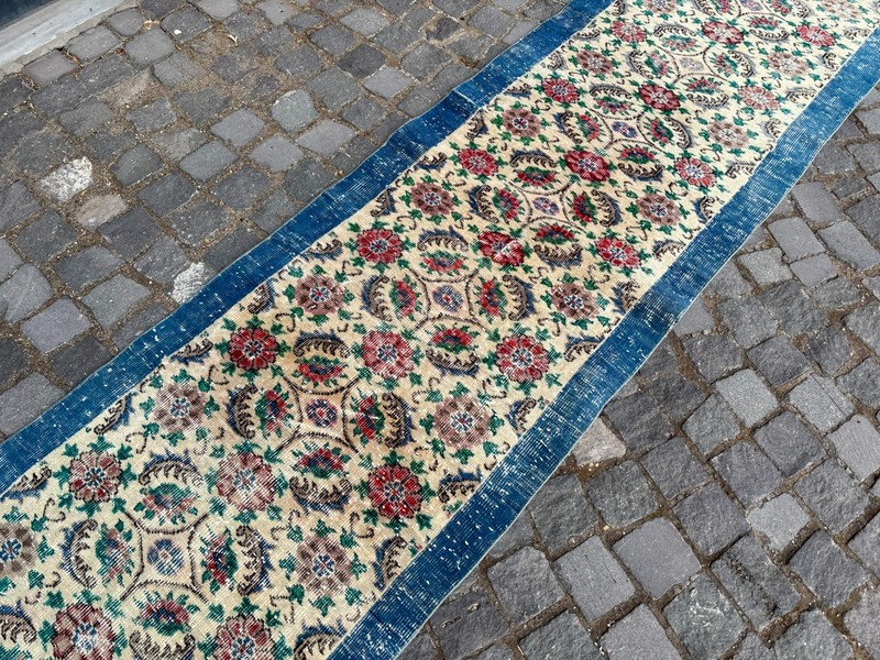 Carpet, Turkish rug, Vintage rug, Handmade rug, Runner, Wool | 2,4 x 9,9 ft gallery