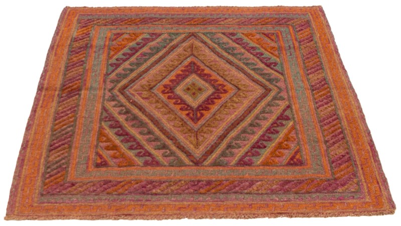 Vintage Hand-Knotted Carpet 3'10" x 3'11" Traditional Oriental Wool Area Rug gallery
