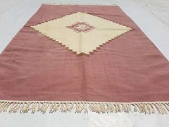 Fine Vintage Traditional Hand Made Oriental Wool Brown Kilim Rug 180x116cm